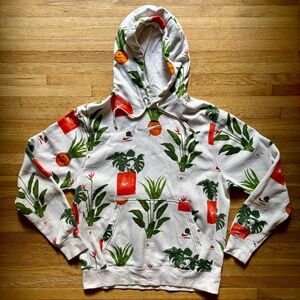 NIKE Sportswear Court Phantom Cortez Hooded Sweatshirt Sz M House Plants RARE